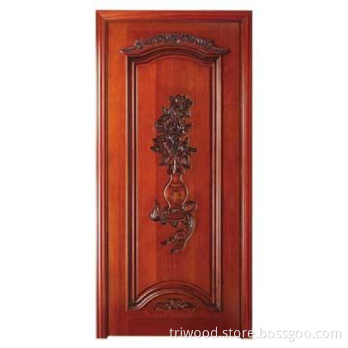 Exquisite Interior Solid Wood Door with Hardwood Core and Environment-friendly Painting